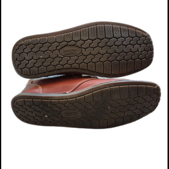 Johnston & Murphy Mens VTG 90s Y2K Leather Split Toe Oxford Shoes Cognac Sz 9 - Picture 5 of 7